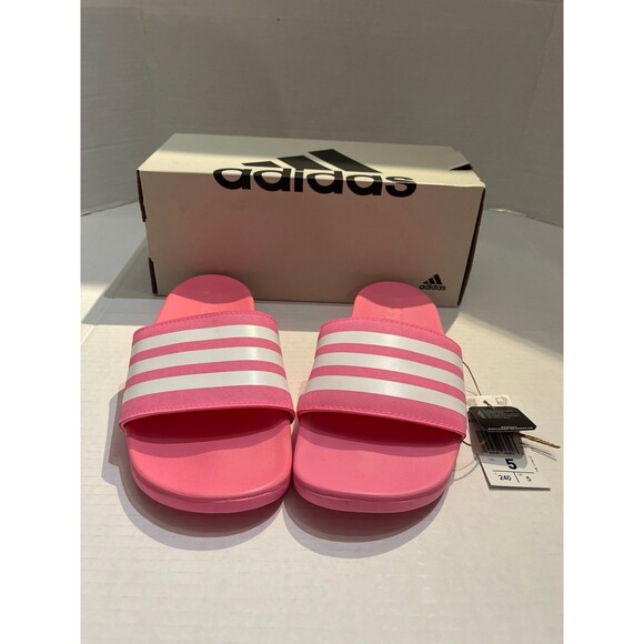 Adidas Junior's Adilette Comfort Slide Sandals Pink Size 5 New in Box - Picture 1 of 7